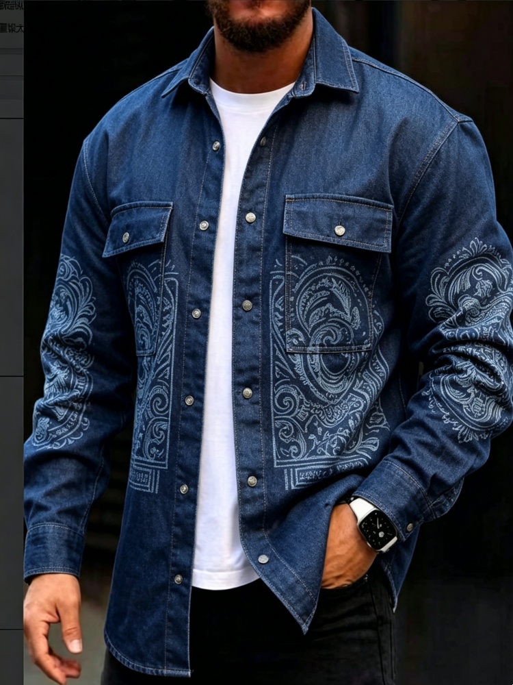 Men'S Ethnic & Formal Designer Wear Studio S - Мужская рубашка в стиле ретро с