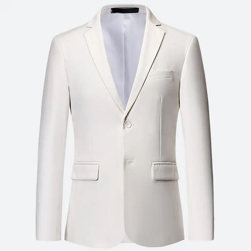 Korean Men Formal Wear - Мужские белые деловые куртки с двумя
