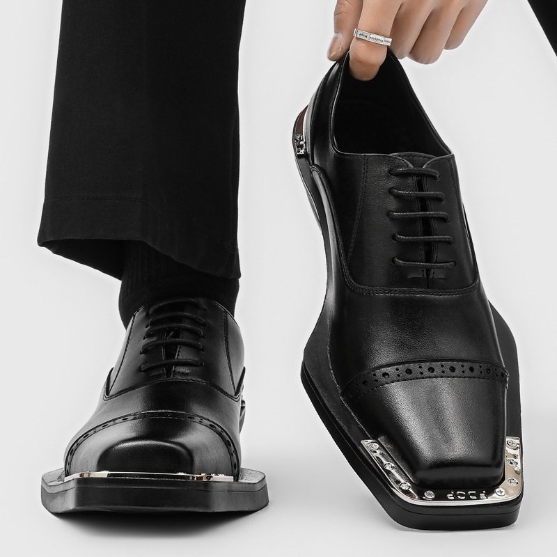 Men Formal Wear Look - Мужские кожаные туфли - британский стиль,