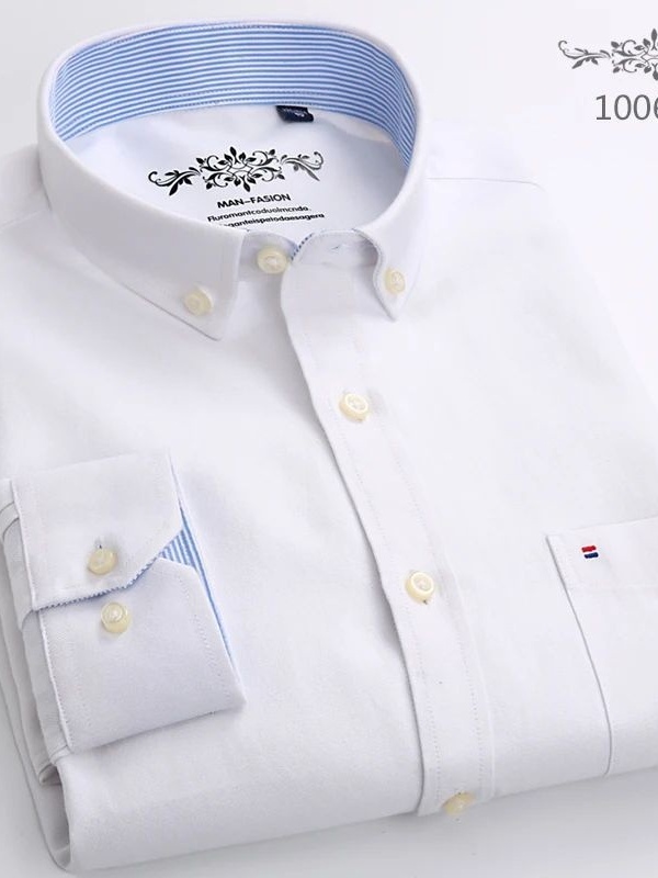 Men Formal Wear Brands - Новые мужские приталенные классические рубашки с