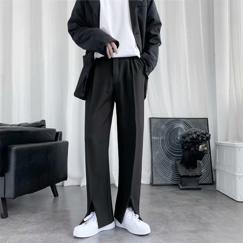 Korean Men Formal Wear - Брюки мужские костюмные черные, модные деловые