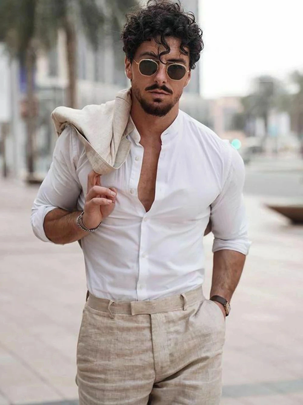 Летний пляжный деловой льняной – обзор и цена Men Formal Wear Pants