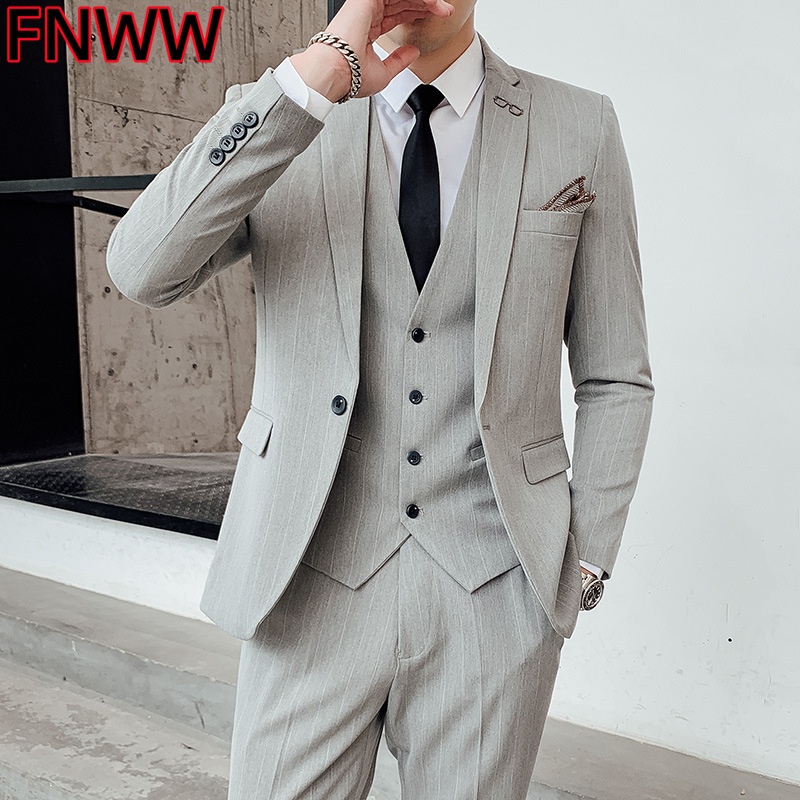 Мужской костюм-тройка в корейс – обзор и цена Men'S Urban Formal Wear