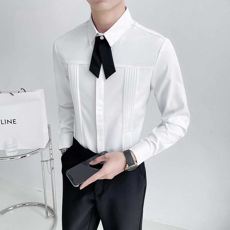 Роскошная мужская рубашка для  – обзор и цена Korean Men Formal Wear