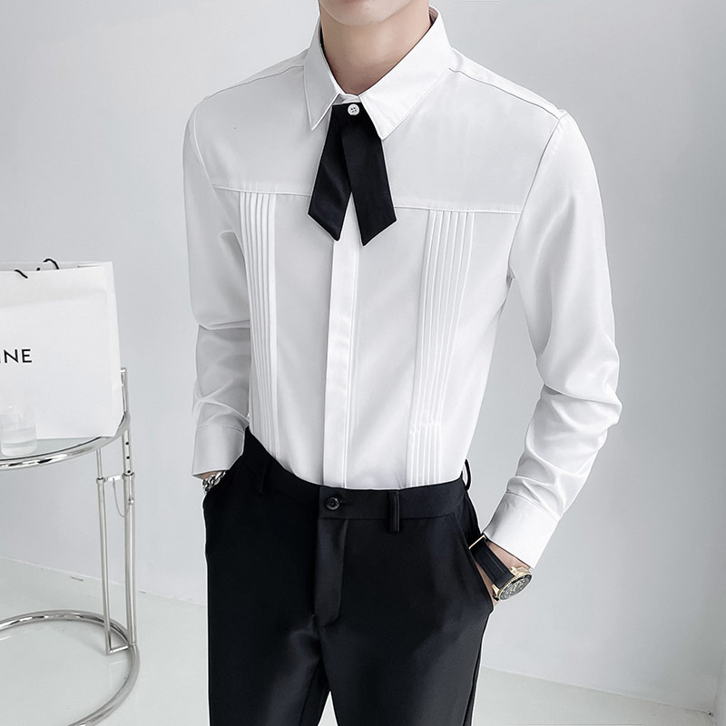 Роскошная мужская рубашка для  – обзор и цена Korean Men Formal Wear