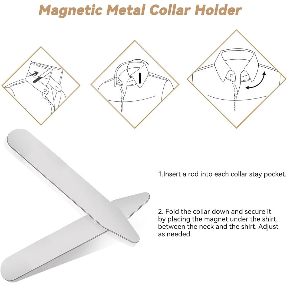 6 шт. прочных магнитных вставо – обзор и цена Collar Stay Metal