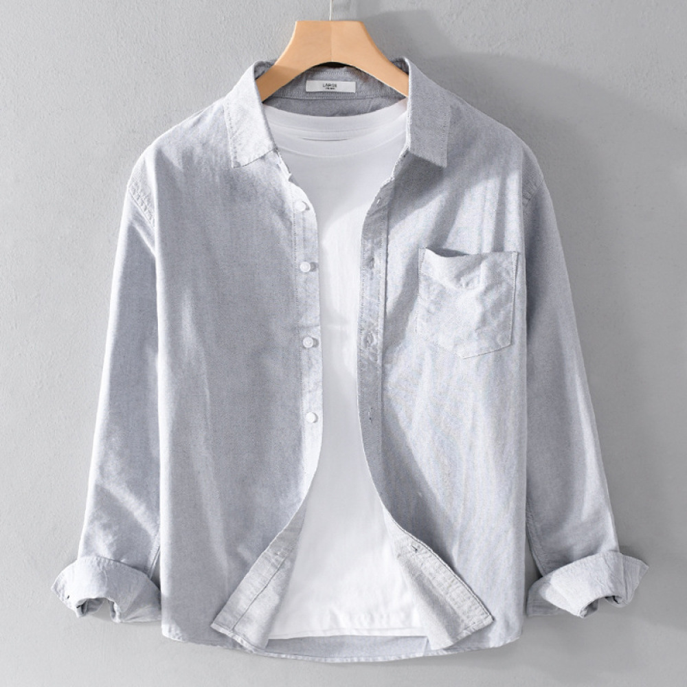 Модная мужская рубашка с длинн – обзор и цена Korean Men Formal Wear