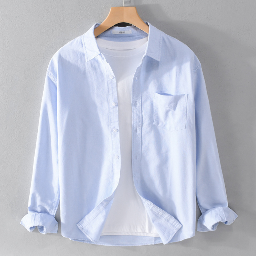 Модная мужская рубашка с длинн – обзор и цена Korean Men Formal Wear