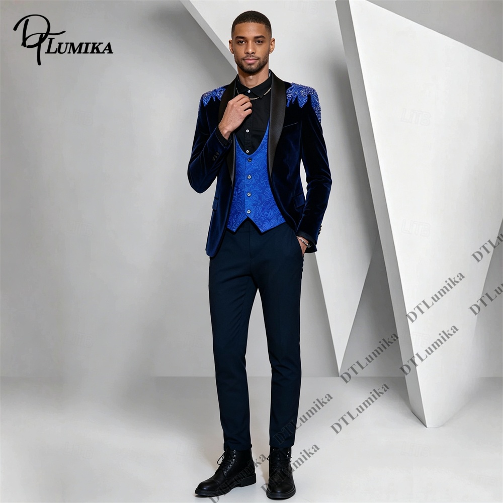 Мужской бархатный костюм Peage – обзор и цена Men Formal Wear Pants