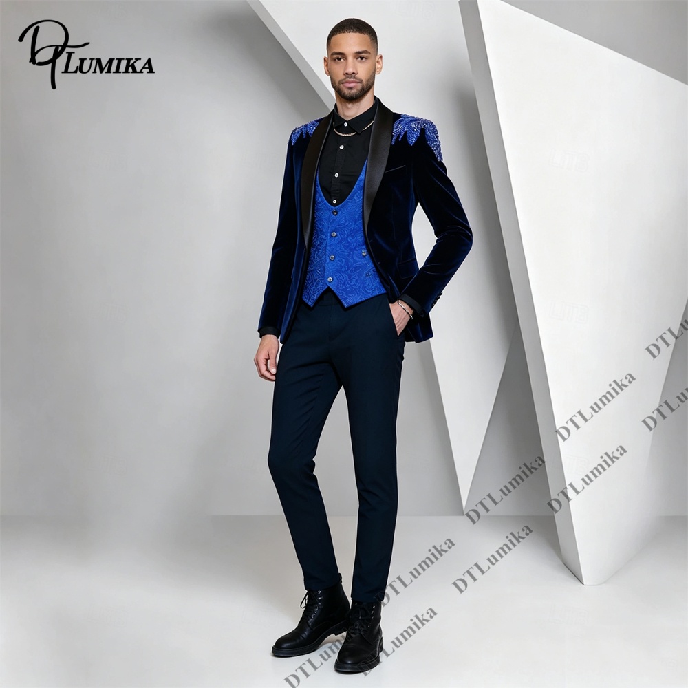 Мужской бархатный костюм Peage – обзор и цена Men Formal Wear Pants