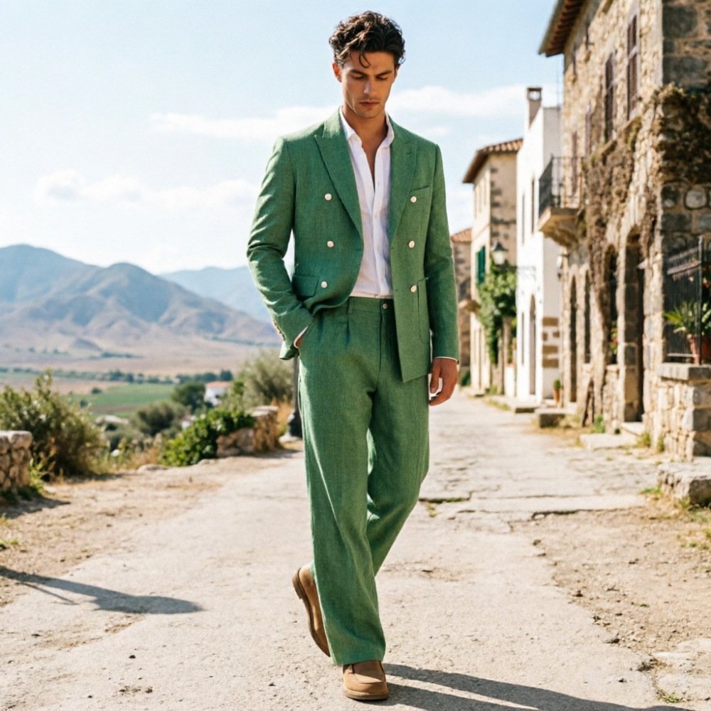Мужской костюм из льняной ткан – обзор и цена Men'S Relaxed Formal Wear